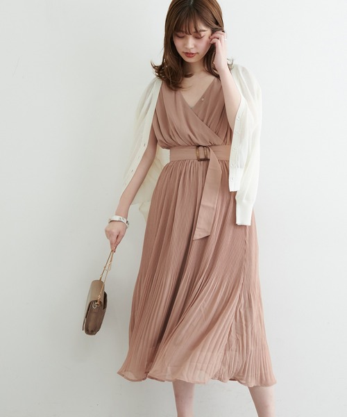natural couture(ナチュラルクチュール)の「【WEB限定】前後2WAYカシュクール細プリーツワンピース(ワンピース・レディース・ブラック/ミント/ピンク/その他2/その他1/ベージュ・FREE)」の15枚目の写真