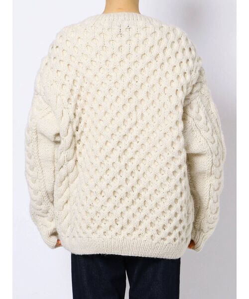 Ungrid（アングリッド）の「ケーブルハンドニットカーデ（カーディガン/ボレロ・レディース・オフホワイト/モカ・FREE）」の13枚目の写真