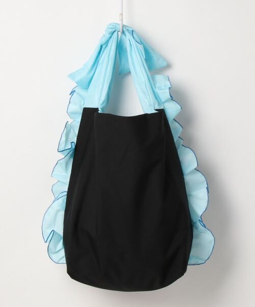 MONDEWORK（モンドワーク）の「FRILL TOTE/ リバーシブル フリルトート（トートバッグ・レディース・ブラック/オフホワイト/ブルー/グリーン/ピンク/グレー・ONE SIZE）」の17枚目の写真