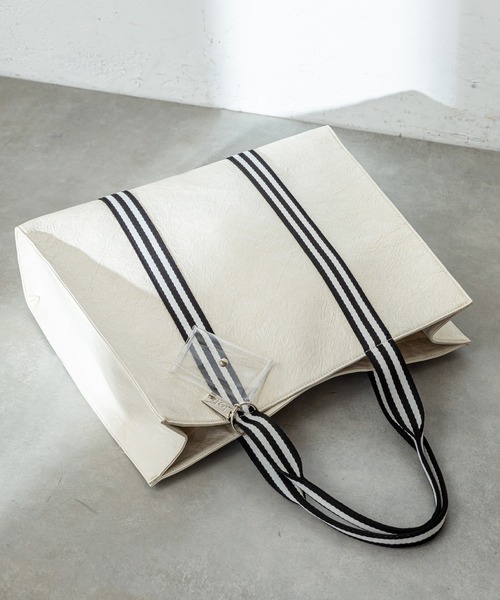 loti（ロティ）の「WEB限定 loti ラインハンドルトート（トートバッグ・レディース・オフホワイト・FREE）」の6枚目の写真