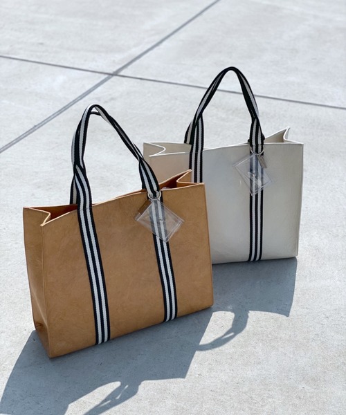 loti（ロティ）の「WEB限定 loti ラインハンドルトート（トートバッグ・レディース・オフホワイト・FREE）」の3枚目の写真