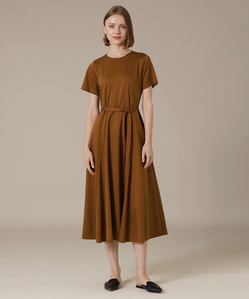 MACKINTOSH LONDON（マッキントッシュ ロンドン）の「モクロディニットジャージワンピース（ワンピース・レディース・キャメル/ネイビー・40/38）」の5枚目の写真