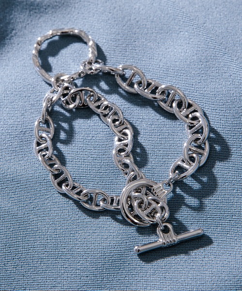 Adoon plain（アドーンプレーン）の「【Adoon plain】チェーンリングブレスレット（ブレスレット・メンズ・ライトグレー・FREE）」の3枚目の写真