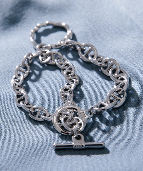 Adoon plain（アドーンプレーン）の「【Adoon plain】チェーンリングブレスレット（ブレスレット・メンズ・ライトグレー・FREE）」の2枚目の写真