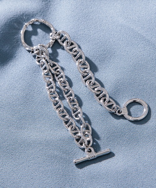 Adoon plain（アドーンプレーン）の「【Adoon plain】チェーンリングブレスレット（ブレスレット・メンズ・ライトグレー・FREE）」の6枚目の写真