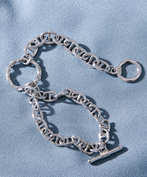 Adoon plain（アドーンプレーン）の「【Adoon plain】チェーンリングブレスレット（ブレスレット・メンズ・ライトグレー・FREE）」の7枚目の写真