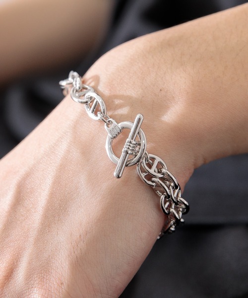 Adoon plain（アドーンプレーン）の「【Adoon plain】チェーンリングブレスレット（ブレスレット・メンズ・ライトグレー・FREE）」の8枚目の写真