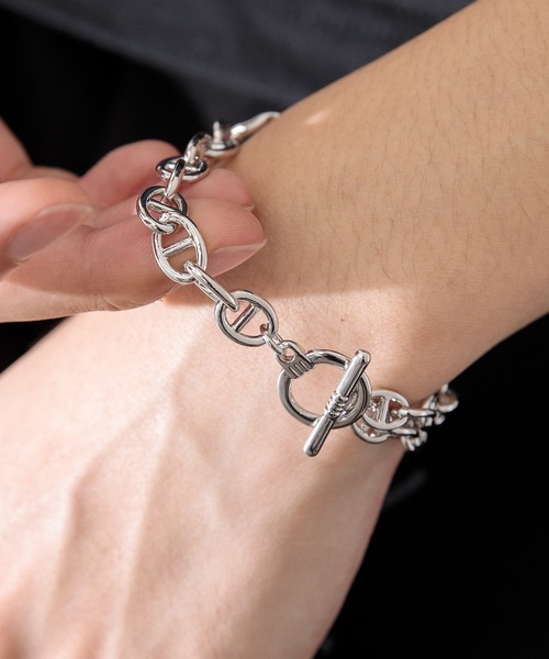 Adoon plain（アドーンプレーン）の「【Adoon plain】チェーンリングブレスレット（ブレスレット・メンズ・ライトグレー・FREE）」の11枚目の写真