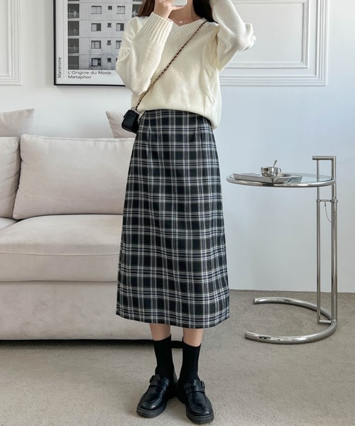 ABITOKYO(アビトーキョー)の「バックスリットチェックスカート(スカート・レディース・ブラック系その他/ブルー系その他・S/M/L)」の12枚目の写真