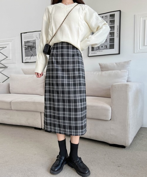 ABITOKYO(アビトーキョー)の「バックスリットチェックスカート(スカート・レディース・ブラック系その他/ブルー系その他・S/M/L)」の18枚目の写真