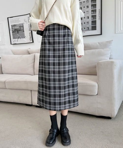 ABITOKYO(アビトーキョー)の「バックスリットチェックスカート(スカート・レディース・ブラック系その他/ブルー系その他・S/M/L)」の20枚目の写真