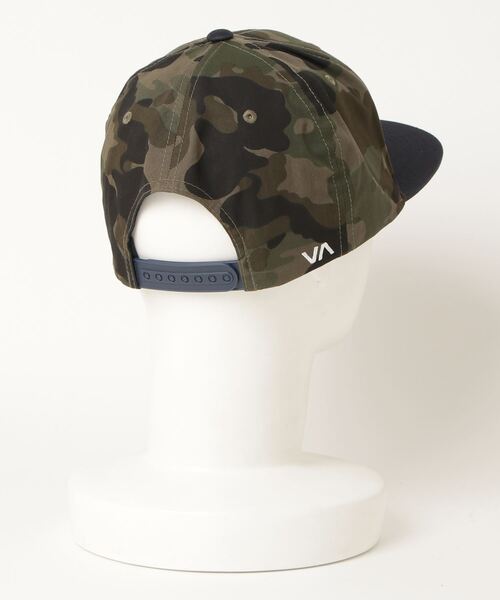 RVCA（ルーカ）の「RVCA メンズ  RVCA TWILL SNAPBACK II キャップ【2021年秋冬モデル】/ルーカ帽子（キャップ・メンズ・カモフラージュ/ブラック×グレー/ネイビー/グレー・FREE）」の5枚目の写真