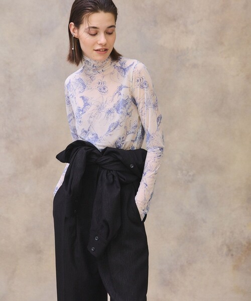 PUBLIC TOKYO（パブリックトウキョウ）の「エンボススエードジャンプスーツ /ウォッシャブル（つなぎ/オールインワン・レディース・ブラック・FREE）」の10枚目の写真