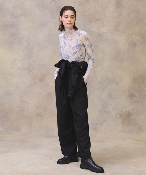 PUBLIC TOKYO（パブリックトウキョウ）の「エンボススエードジャンプスーツ /ウォッシャブル（つなぎ/オールインワン・レディース・ブラック・FREE）」の3枚目の写真