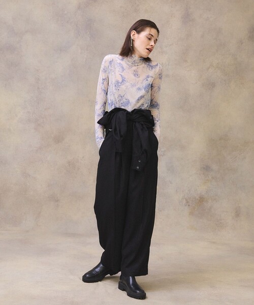 PUBLIC TOKYO（パブリックトウキョウ）の「エンボススエードジャンプスーツ /ウォッシャブル（つなぎ/オールインワン・レディース・ブラック・FREE）」の14枚目の写真