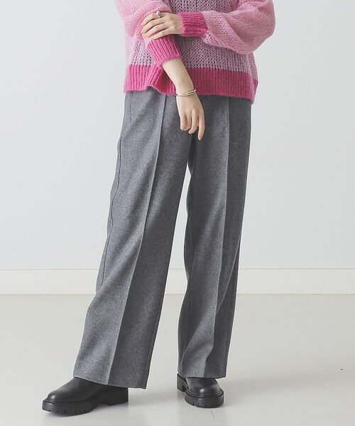 BEAMS LIGHTS（ビームスライツ）の「BEAMS LIGHTS / メルトン ルーズ フィット パンツ（その他パンツ・レディース・ネイビー/グレー・38/36）」の2枚目の写真