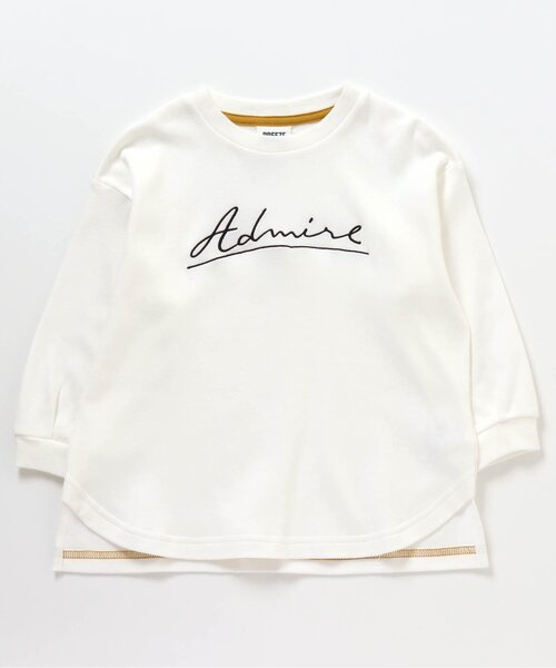 BREEZE（ブリーズ）の「2柄ロゴTシャツ（Tシャツ/カットソー・キッズ・チャコール/オフホワイト/ベージュ/マスタード・100/140/90/120/130/110/150）」の2枚目の写真