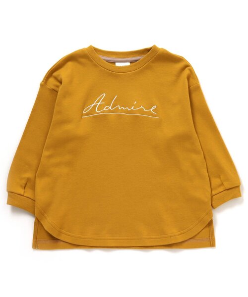 BREEZE（ブリーズ）の「2柄ロゴTシャツ（Tシャツ/カットソー・キッズ・チャコール/オフホワイト/ベージュ/マスタード・100/140/90/120/130/110/150）」の4枚目の写真