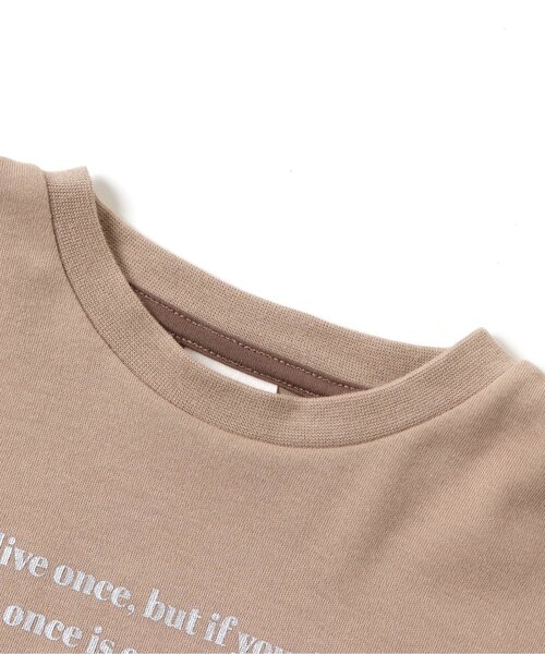 BREEZE（ブリーズ）の「2柄ロゴTシャツ（Tシャツ/カットソー・キッズ・チャコール/オフホワイト/ベージュ/マスタード・100/140/90/120/130/110/150）」の13枚目の写真