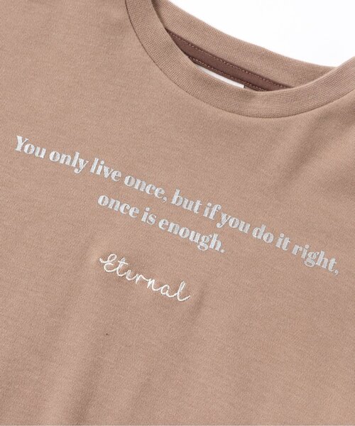 BREEZE（ブリーズ）の「2柄ロゴTシャツ（Tシャツ/カットソー・キッズ・チャコール/オフホワイト/ベージュ/マスタード・100/140/90/120/130/110/150）」の9枚目の写真