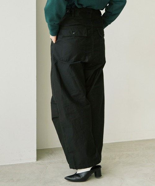 note et silence （ノートエシロンス）の「ミリタリーモールスキン ベイカーゆるパンツ（その他パンツ・レディース・ブラック/カーキ・FREE）」の19枚目の写真