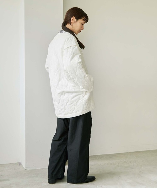 note et silence （ノートエシロンス）の「ミリタリーモールスキン ベイカーゆるパンツ（その他パンツ・レディース・ブラック/カーキ・FREE）」の6枚目の写真