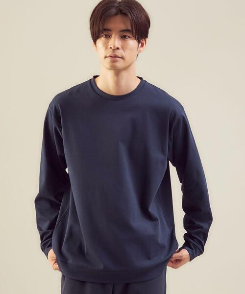 green label relaxing(グリーンレーベルリラクシング)の「<green label relaxing>ポンチ クルーネック カットソー(Tシャツ/カットソー・メンズ・ホワイト/ライトブルー/ネイビー・M/S/XL/L)」の1枚目の写真