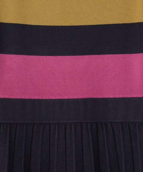 カラーボーダーニットワンピース（ワンピース）｜GRACE