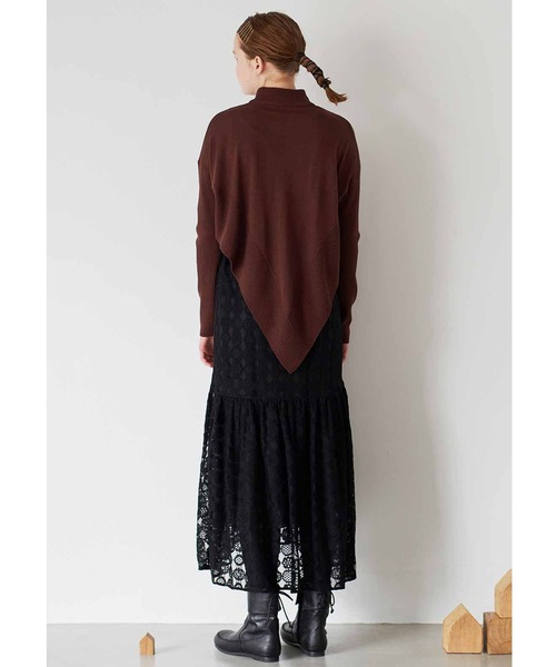 シロップ．（シロップ．）の「クッキーレースのロングテールティアードスカート（スカート・レディース・ブラック/ブラウン系その他・SMALL/MEDIUM/LARGE/X-LARGE/XX-LARGE）」の9枚目の写真