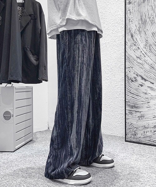 neos(ネオス)の「【neos -addictive design-】ルーズシルエット 杢調 ベロア プリーツ ワイドパンツ(その他パンツ・メンズ・ブラック/ネイビー/ブラウン・MEDIUM/LARGE/X-LARGE)」の18枚目の写真