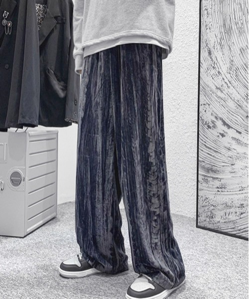 neos(ネオス)の「【neos -addictive design-】ルーズシルエット 杢調 ベロア プリーツ ワイドパンツ(その他パンツ・メンズ・ブラック/ネイビー/ブラウン・MEDIUM/LARGE/X-LARGE)」の16枚目の写真