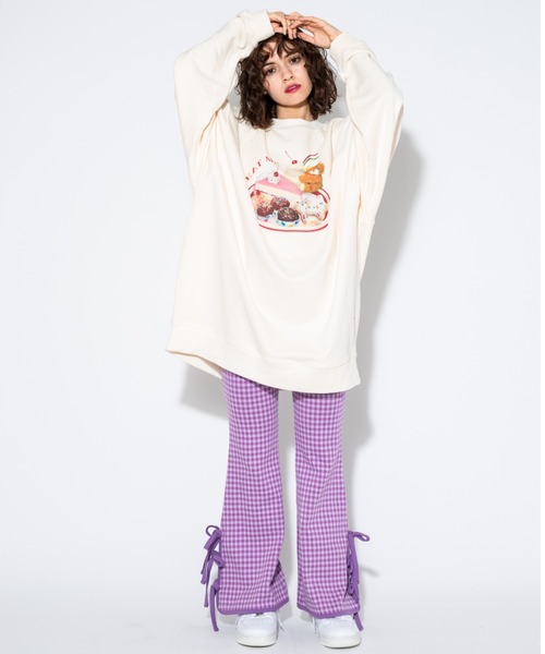 Candy Stripper（キャンディストリッパー）の「EAT ME SWEAT ワンピース（ワンピース・レディース・ライトブルー/アイボリー/ブラック・2）」の7枚目の写真