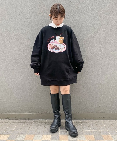 Candy Stripper（キャンディストリッパー）の「EAT ME SWEAT ワンピース（ワンピース・レディース・ライトブルー/アイボリー/ブラック・2）」の13枚目の写真