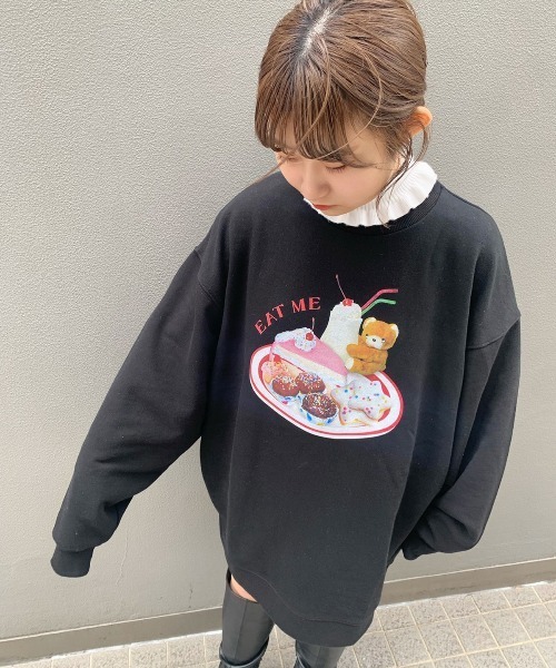 Candy Stripper（キャンディストリッパー）の「EAT ME SWEAT ワンピース（ワンピース・レディース・ライトブルー/アイボリー/ブラック・2）」の14枚目の写真