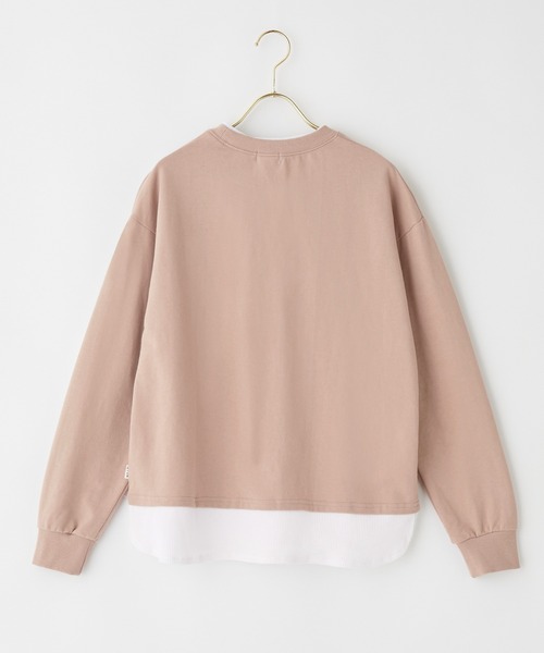 ＆yam（アンドヤム）の「ワッフルレイヤード風プレミアムスウェット（スウェット・キッズ・ブルー/グリーン/ピンク/オレンジ/ホワイト系・140-150cm/110-120cm/150-160cm/120-130cm/130-140cm）」の18枚目の写真