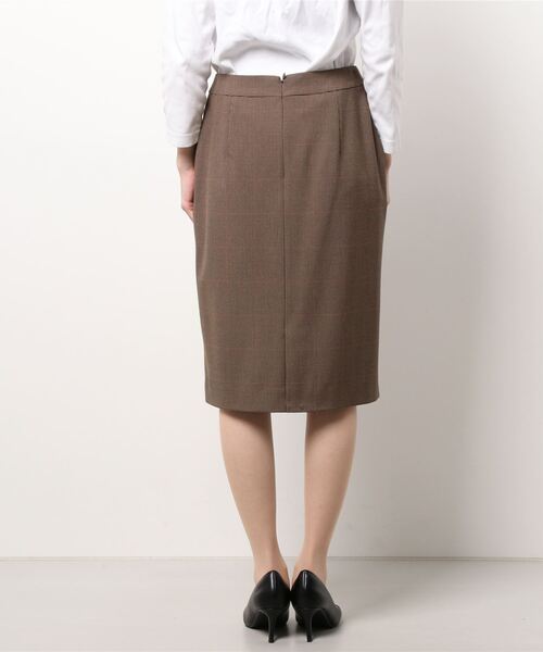 m.f.editorial（エムエフエディトリアル）の「アレキサンダージュリアンレディース/ALEXANDER JULIAN：Women ガンクラブチェック セットアップ タイトスカート（セットアップジャケットございます）（スーツスカート・レディース・ブラウン・S/LARGE/X-LARGE/MEDIUM）」の15枚目の写真