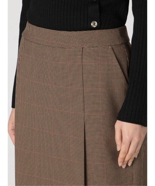 m.f.editorial（エムエフエディトリアル）の「アレキサンダージュリアンレディース/ALEXANDER JULIAN：Women ガンクラブチェック セットアップ タイトスカート（セットアップジャケットございます）（スーツスカート・レディース・ブラウン・S/LARGE/X-LARGE/MEDIUM）」の4枚目の写真