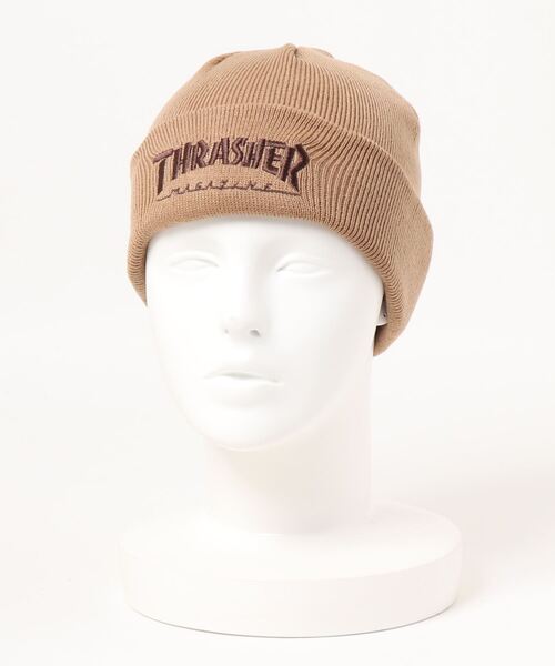 THRASHER(スラッシャー)の「MAG LOGO ACRYLIC BEANIE/スラッシャーニットキャップ・ビーニー(ニットキャップ/ビーニー・メンズ・ブラック×ホワイト/ブラック×ブラック/ネイビー/グレー/ベージュ/カーキ/オレンジ・FREE)」の5枚目の写真
