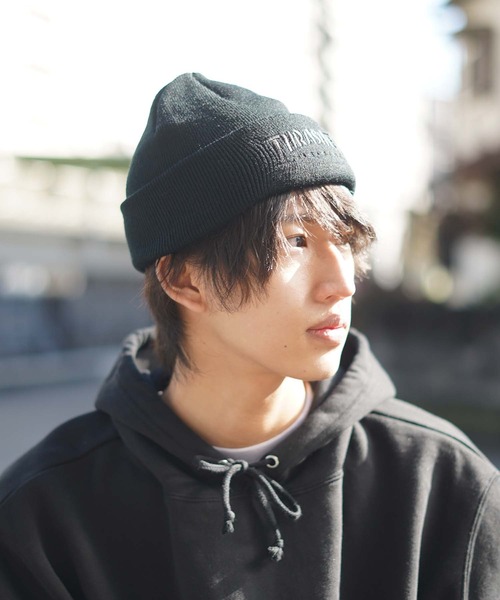 THRASHER(スラッシャー)の「MAG LOGO ACRYLIC BEANIE/スラッシャーニットキャップ・ビーニー(ニットキャップ/ビーニー・メンズ・ブラック×ホワイト/ブラック×ブラック/ネイビー/グレー/ベージュ/カーキ/オレンジ・FREE)」の8枚目の写真