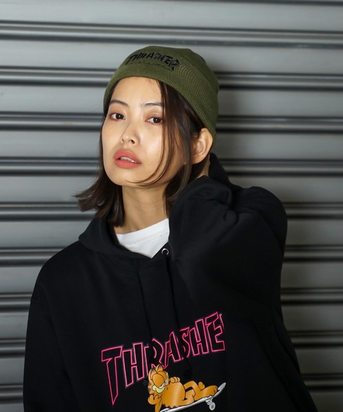 THRASHER(スラッシャー)の「MAG LOGO ACRYLIC BEANIE/スラッシャーニットキャップ・ビーニー(ニットキャップ/ビーニー・メンズ・ブラック×ホワイト/ブラック×ブラック/ネイビー/グレー/ベージュ/カーキ/オレンジ・FREE)」の15枚目の写真