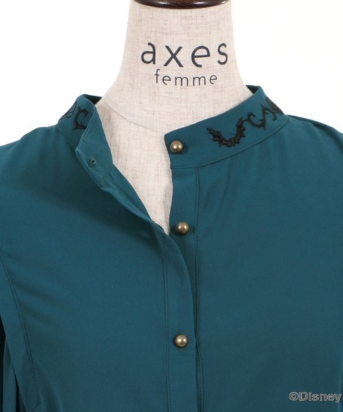 axes femme(アクシーズファム)の「ディズニーヴィランズ/BL(シャツ/ブラウス・レディース・キナリ/ブルーグリーン/ブラック・MEDIUM)」の9枚目の写真