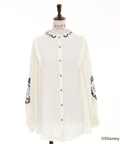 axes femme(アクシーズファム)の「ディズニーヴィランズ/BL(シャツ/ブラウス・レディース・キナリ/ブルーグリーン/ブラック・MEDIUM)」の10枚目の写真