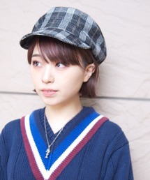 polcadot | チェック&ブラック キャスケット(キャスケット)