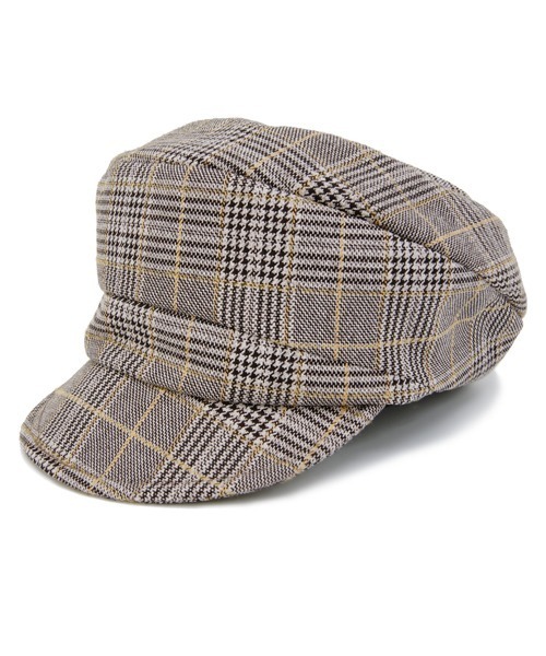 polcadot（ポルカドット）の「チェック&ブラック キャスケット（キャスケット・レディース・ブラック系/ブラック/ブラウン系/グレー系・FREE）」の4枚目の写真