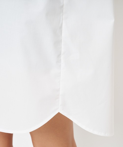 SPIRALGIRL(スパイラルガール)の「Aラインオーバーシャツ(シャツ/ブラウス・レディース・オフホワイト/ストライプ・FREE)」の3枚目の写真