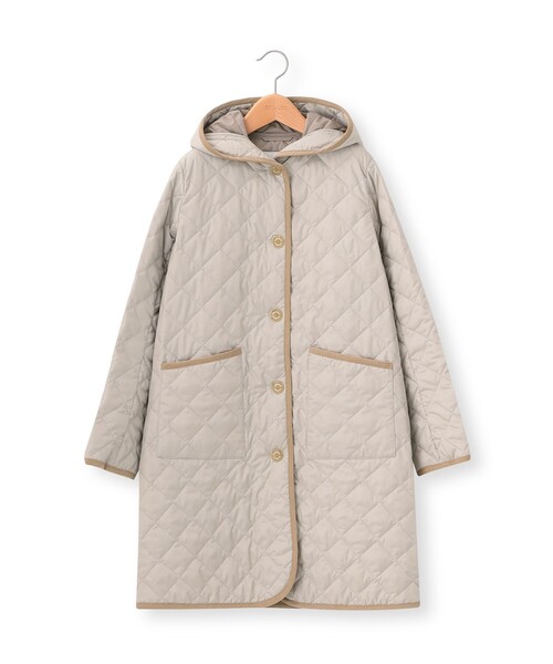 MACKINTOSH PHILOSOPHY（ﾏｯｷﾝﾄｯｼｭ ﾌｨﾛｿﾌｨｰ）の「＜LINDETH＞キルティングロングコート（その他アウター・レディース・ホワイト系その他/ダークネイビー・38/36）」の6枚目の写真