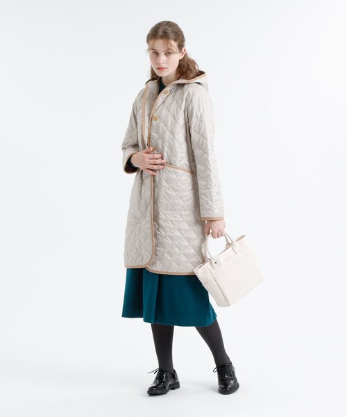 MACKINTOSH PHILOSOPHY（ﾏｯｷﾝﾄｯｼｭ ﾌｨﾛｿﾌｨｰ）の「＜LINDETH＞キルティングロングコート（その他アウター・レディース・ホワイト系その他/ダークネイビー・38/36）」の15枚目の写真