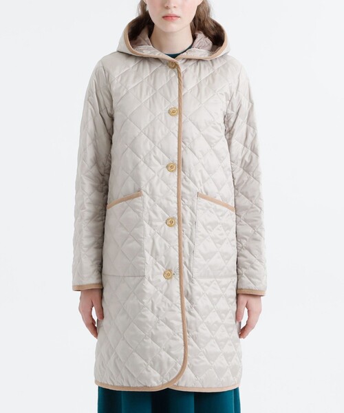 MACKINTOSH PHILOSOPHY（ﾏｯｷﾝﾄｯｼｭ ﾌｨﾛｿﾌｨｰ）の「＜LINDETH＞キルティングロングコート（その他アウター・レディース・ホワイト系その他/ダークネイビー・38/36）」の9枚目の写真