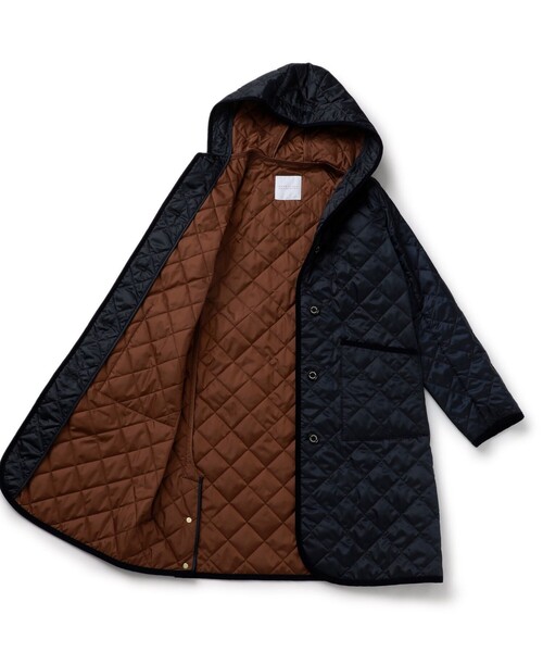 MACKINTOSH PHILOSOPHY（ﾏｯｷﾝﾄｯｼｭ ﾌｨﾛｿﾌｨｰ）の「＜LINDETH＞キルティングロングコート（その他アウター・レディース・ホワイト系その他/ダークネイビー・38/36）」の8枚目の写真