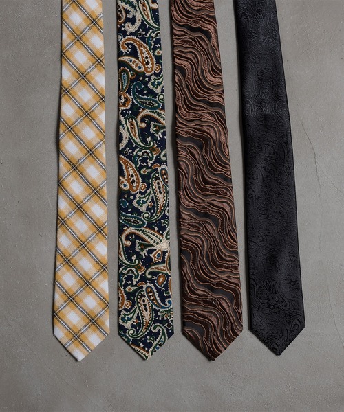 kutir（クティール）の「アソート柄ネクタイ（ネクタイ・メンズ・ブラック/ダークブラウン/ネイビー/イエロー・FREE）」の5枚目の写真